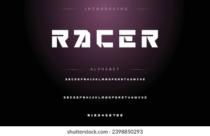 Sport Modern Italic Alphabet Font. Typography urban style fonts for technology, digital, movie logo design. vector illustration