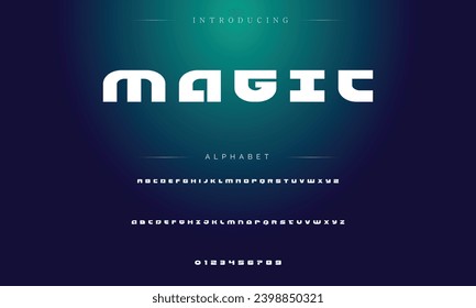 Sport Modern Italic Alphabet Font. Typography urban style fonts for technology, digital, movie logo design. vector illustration