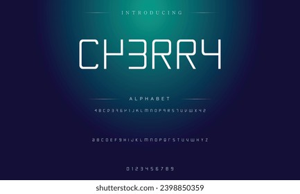 Sport Modern Italic Alphabet Font. Typography urban style fonts for technology, digital, movie logo design. vector illustration