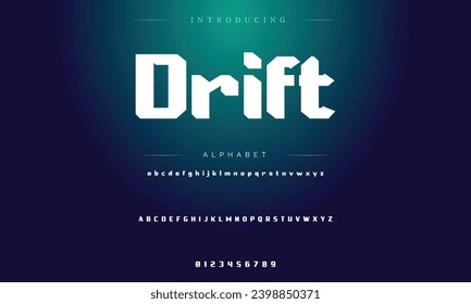 Sport Modern Italic Alphabet Font. Typography urban style fonts for technology, digital, movie logo design. vector illustration