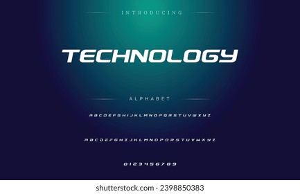 Sport Modern Italic Alphabet Font. Typography urban style fonts for technology, digital, movie logo design. vector illustration