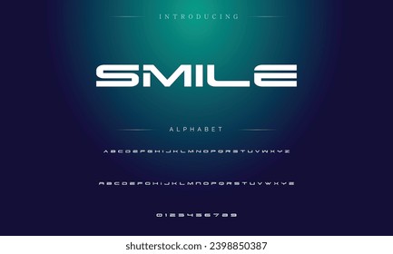 Sport Modern Italic Alphabet Font. Typography urban style fonts for technology, digital, movie logo design. vector illustration