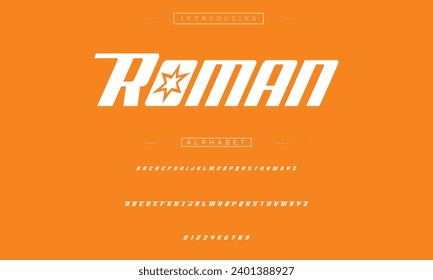Sport Modern Italic Alphabet Font. Typography urban style fonts for technology, digital, movie logo design. vector illustration