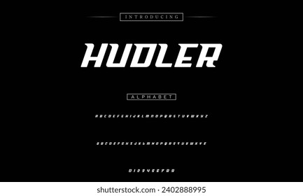 Sport Modern Italic Alphabet Font. Typography urban style fonts for technology, digital, movie logo design. vector illustration