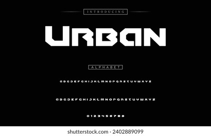 Sport Modern Italic Alphabet Font. Typography urban style fonts for technology, digital, movie logo design. vector illustration
