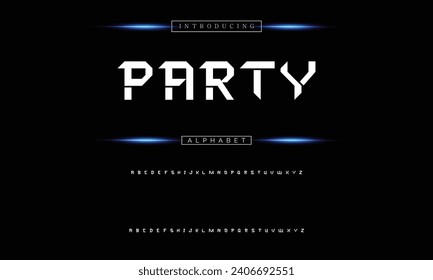 Sport Modern Italic Alphabet Font. Typography urban style fonts for technology, digital, movie logo design. vector illustration