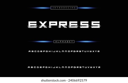 Sport Modern Italic Alphabet Font. Typography urban style fonts for technology, digital, movie logo design. vector illustration