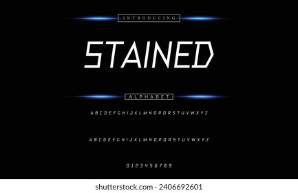 Sport Modern Italic Alphabet Font. Typography urban style fonts for technology, digital, movie logo design. vector illustration
