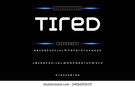 Sport Modern Italic Alphabet Font. Typography urban style fonts for technology, digital, movie logo design. vector illustration