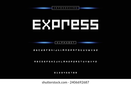 Sport Modern Italic Alphabet Font. Typography urban style fonts for technology, digital, movie logo design. vector illustration