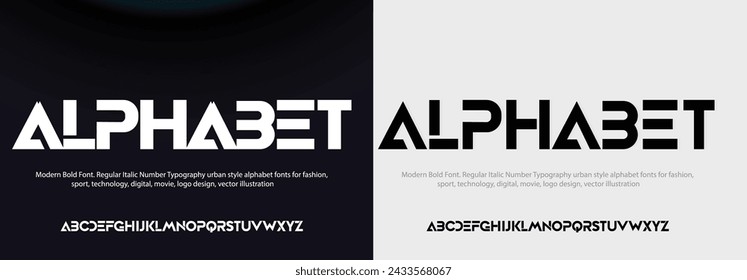 Sport Modern Italic Alphabet Font. Typography urban style fonts for technology, digital, movie logo. vector illustration