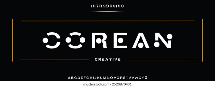 Fonte em Alfabeto Itálico Moderno Sport. Fontes de estilo urbano tipografia para tecnologia, digital, design de logotipo de filme. ilustração vetorial