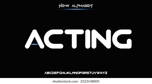 Sport Modern Italic Alphabet Font. Typography urban style fonts for technology, digital, movie logo. vector illustration