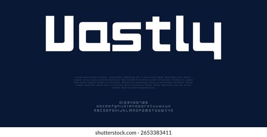 Logo Sport Modern Italic Alphabet Font. Fontes de estilo urbano abstrato tipografia para tecnologia, digital, design de logotipos de filmes. ilustração vetorial