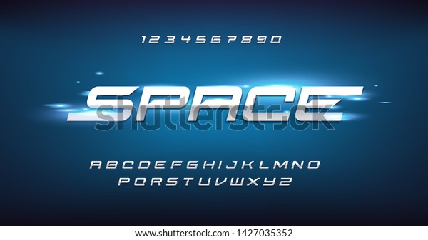 Sport Modern Italic Alphabet Font. Typography\
urban style fonts for technology, digital, movie logo design.\
vector illustration -\
Vector
