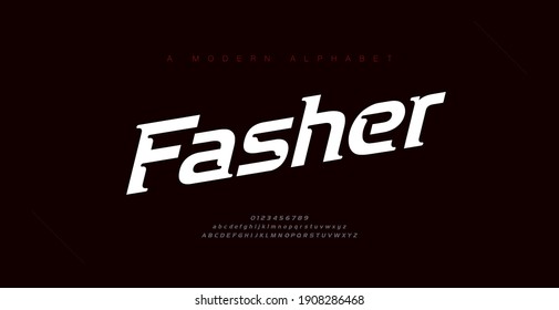 Sport modern italic alphabet fonts and number. Typography, abstract, technology, sport, digital, race, branding creative logo font. vector illustration