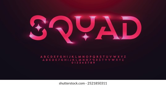 sport modern red shiny alphabet fonts. technology typography italic font uppercase. vector illustrator