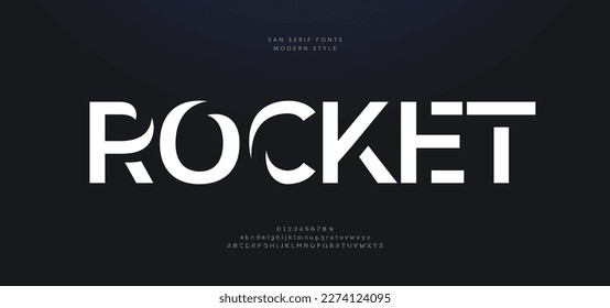 Sport modern urban alphabet fonts. Typography, abstract technology, fashion, digital, future creative logo font. vector illustration