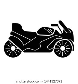 Sport motorbike icon. Simple illustration of sport motorbike vector icon for web design isolated on white background