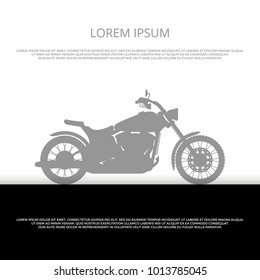Sport motorbike silhouette poster design - motorcycle background design. Vector illustration