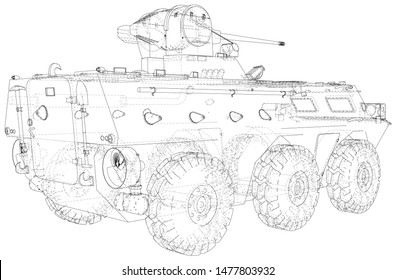 Sport Motorbike technical wire-frame. Vector rendering of 3d.