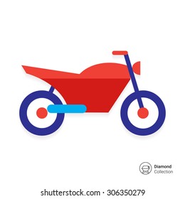 Sport motorcycle icon