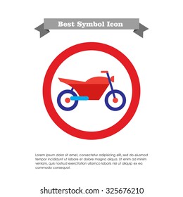 Sport motorcycle icon