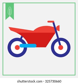 Sport motorcycle icon