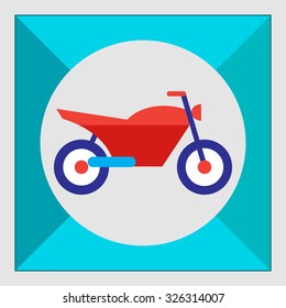 Sport motorcycle icon