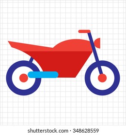 Sport motorcycle icon