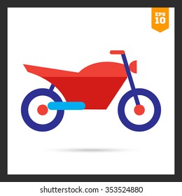 Sport motorcycle icon
