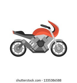 Sport motorcycle icon. Vector Illustration.