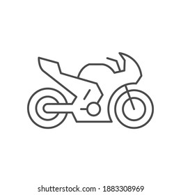 Sport Motorcycle Line Outline Icon Stock Vector (Royalty Free