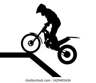 Sport motorcycle and man white background