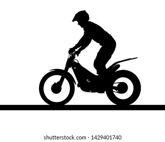 Sport motorcycle and man white background