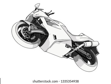 sport motorcycle vector