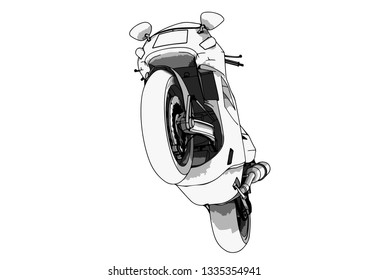sport motorcycle vector