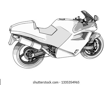 sport motorcycle vector