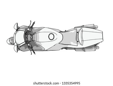 sport motorcycle vector