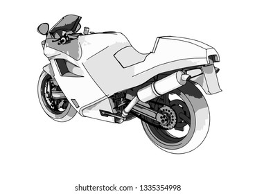 sport motorcycle vector