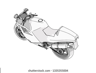 sport motorcycle vector