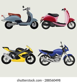 Sport Motorcycles image design set  for your creative needs.