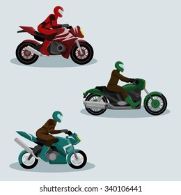 Sport Motorcycles vector image design set for illustration, design, posters,  signs, labels, stickers and other creative need. 
