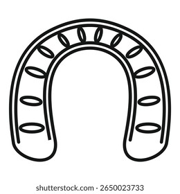 Sport mouth guard protecting teeth icon. Outline sport mouth guard protecting teeth vector icon for web design isolated on white background