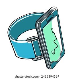 sport navigation gps tracker vector illustration
