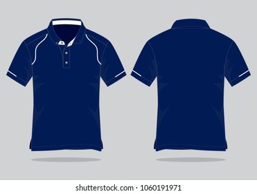 black and blue polo shirt