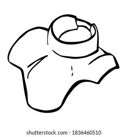 Sport. Neck guard. Hockey. Sports equipment. Isolated element on a white background. Vector illustration.