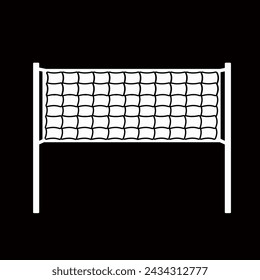 Sport net icon isolated on black background, Vector illustration.