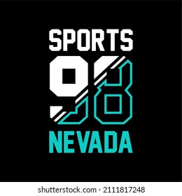 Sport nevada vector t-shirt design