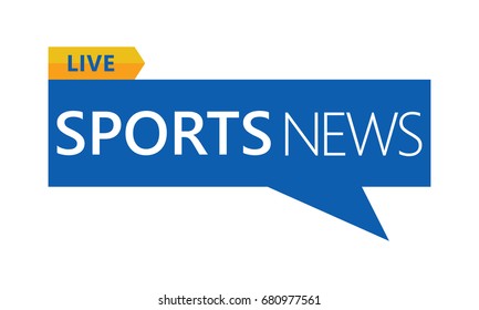 Sport news banner isolated on White background